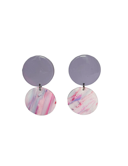 Pendientes Circular Lila