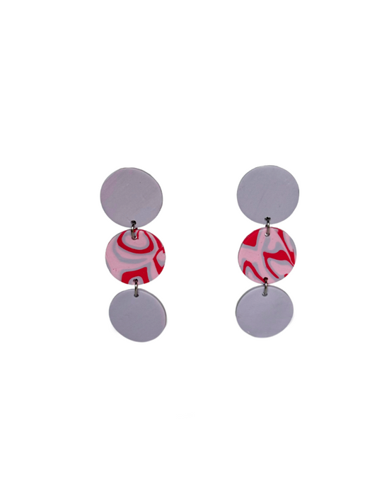 Pendientes Triplete Lila