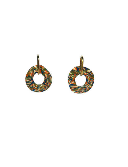Pendientes Lisboa Estampado Camuflaje