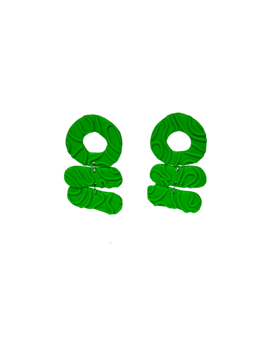 Pendientes Venecia Verde Intenso